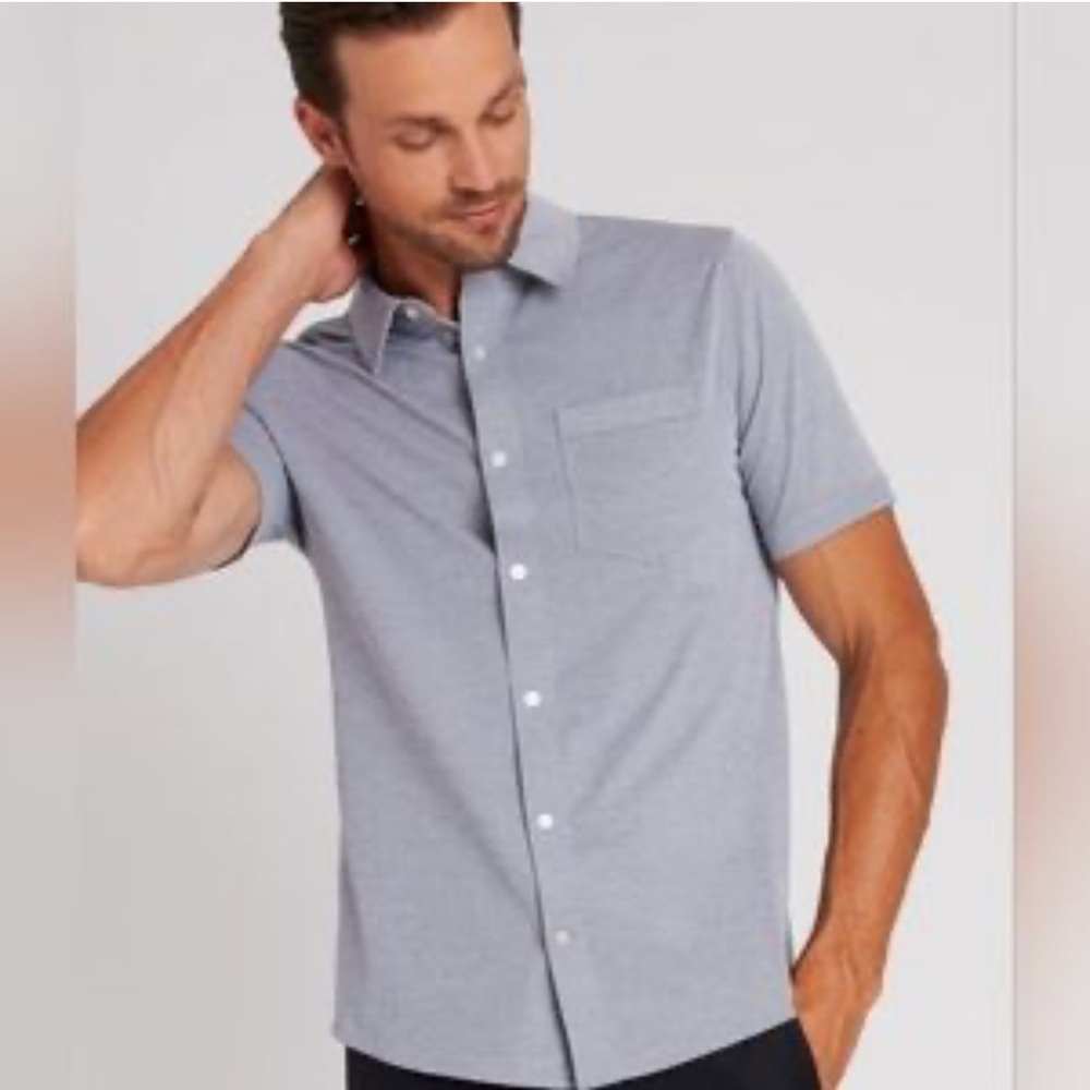 KIT+ ACE Men's Short Sleeve Button-Up Shirt size XS
